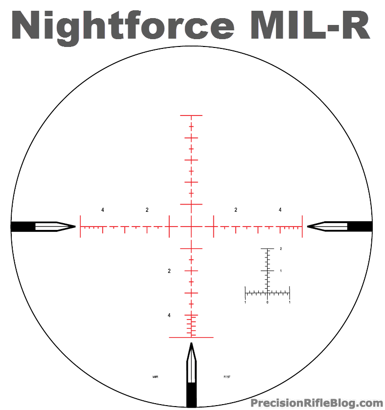 modification of a NXS 3.5-15-50 Nightforce-mil-r-scope-reticle
