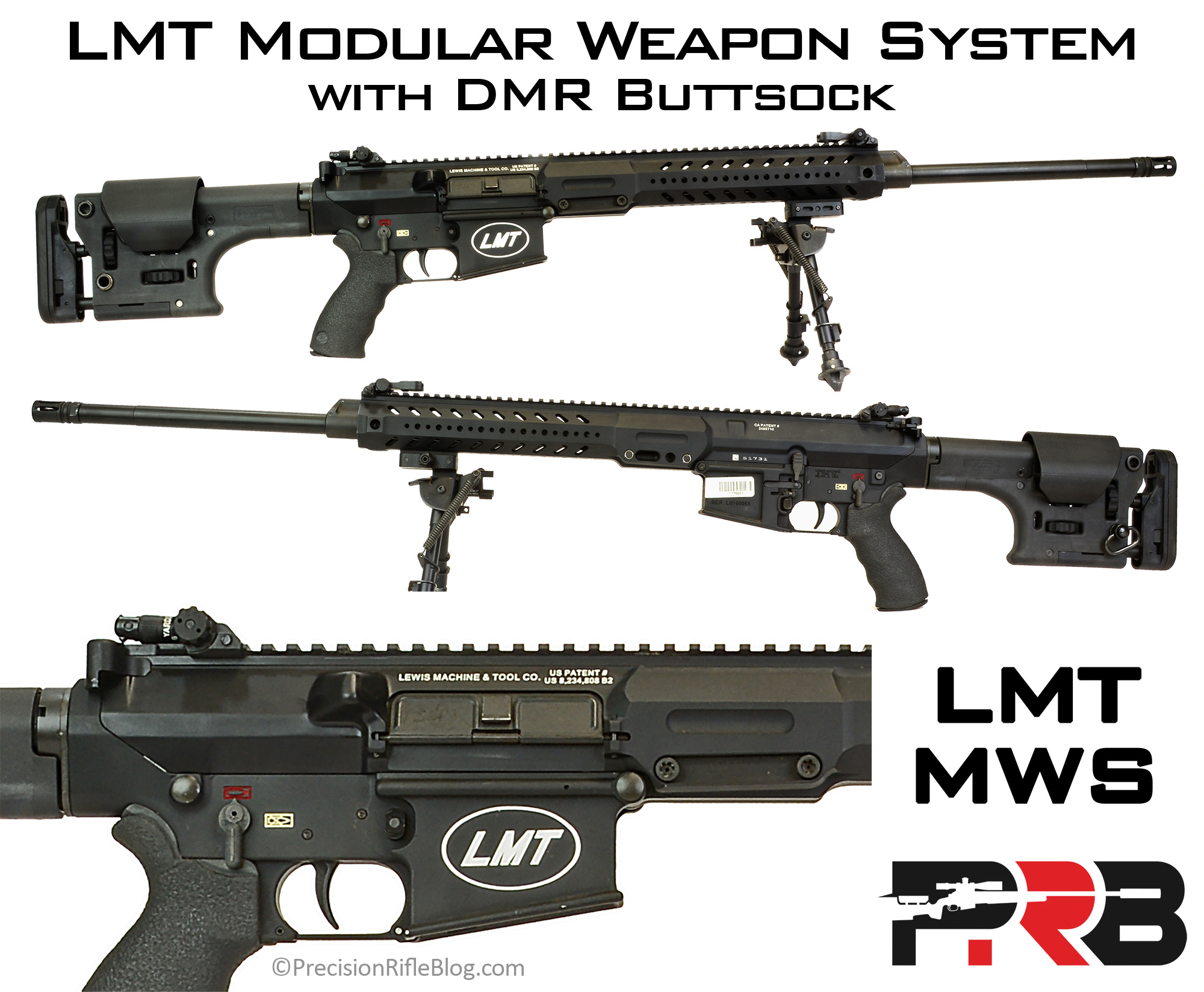 LMT Modular Weapon System MWS 6.5 Creedmoor DMR Buttstock - PrecisionRifleB...