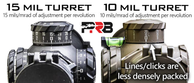 10 mil turret vs 15 mil turret
